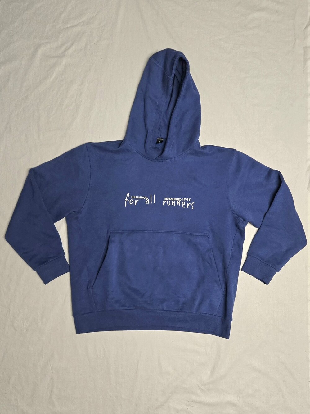 Lululemon Men's Steady State Pullover Hoodie Run Crew 1998 Size M Clubhouse Blue